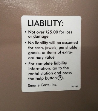 What are Ride Lockers at Universal Orlando Theme Parks - Unofficialuniversal.com - Liability Sticker Inside Locker