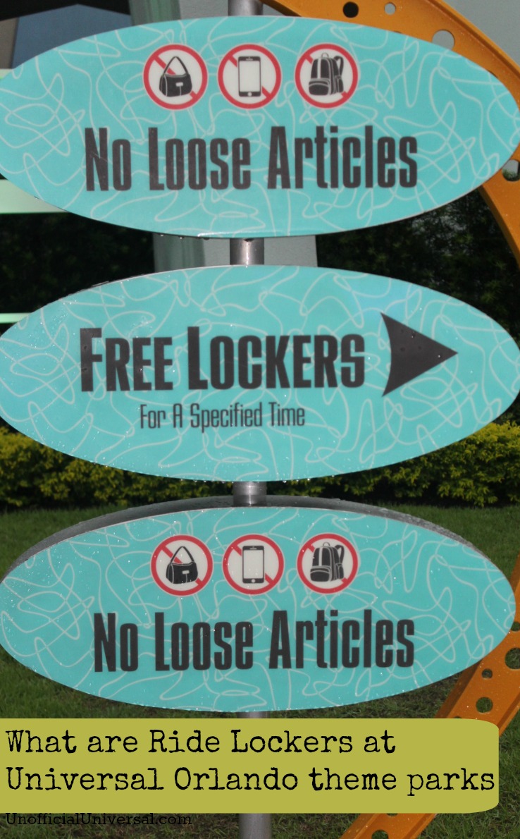 What are Ride Lockers at Universal Orlando Theme Parks - Unofficialuniversal.com - Directional Signs - MEN IN BLACK