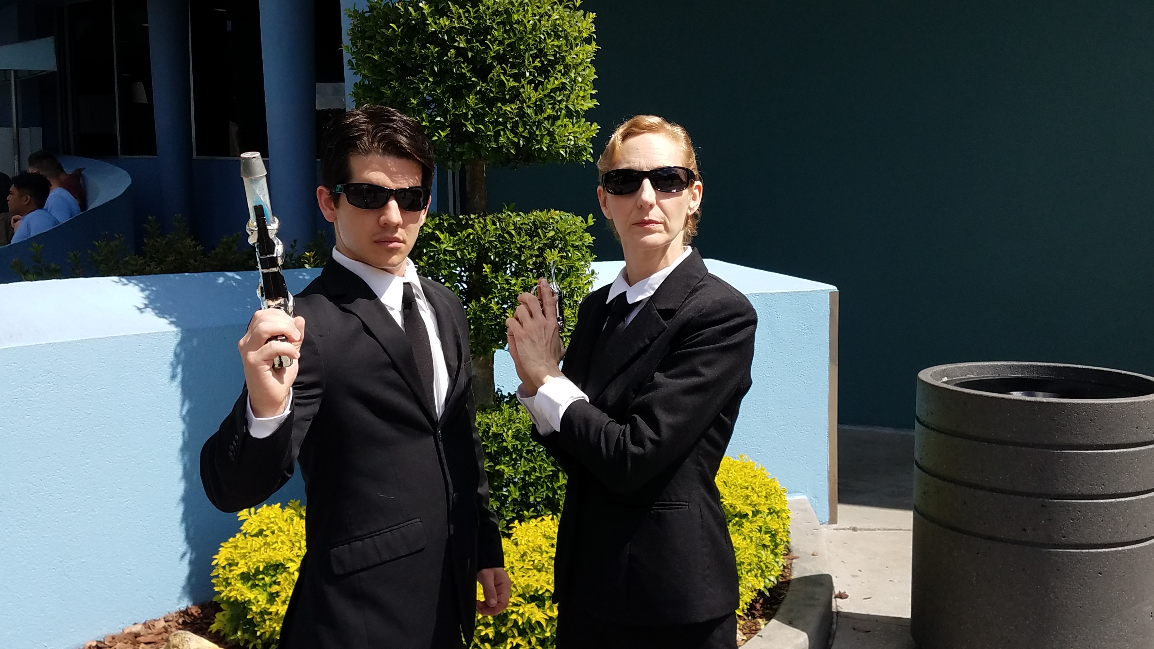 Men in Black (MIB) Agents at Universal Studios in Orlando, Florida - by unofficialuniversal.com.