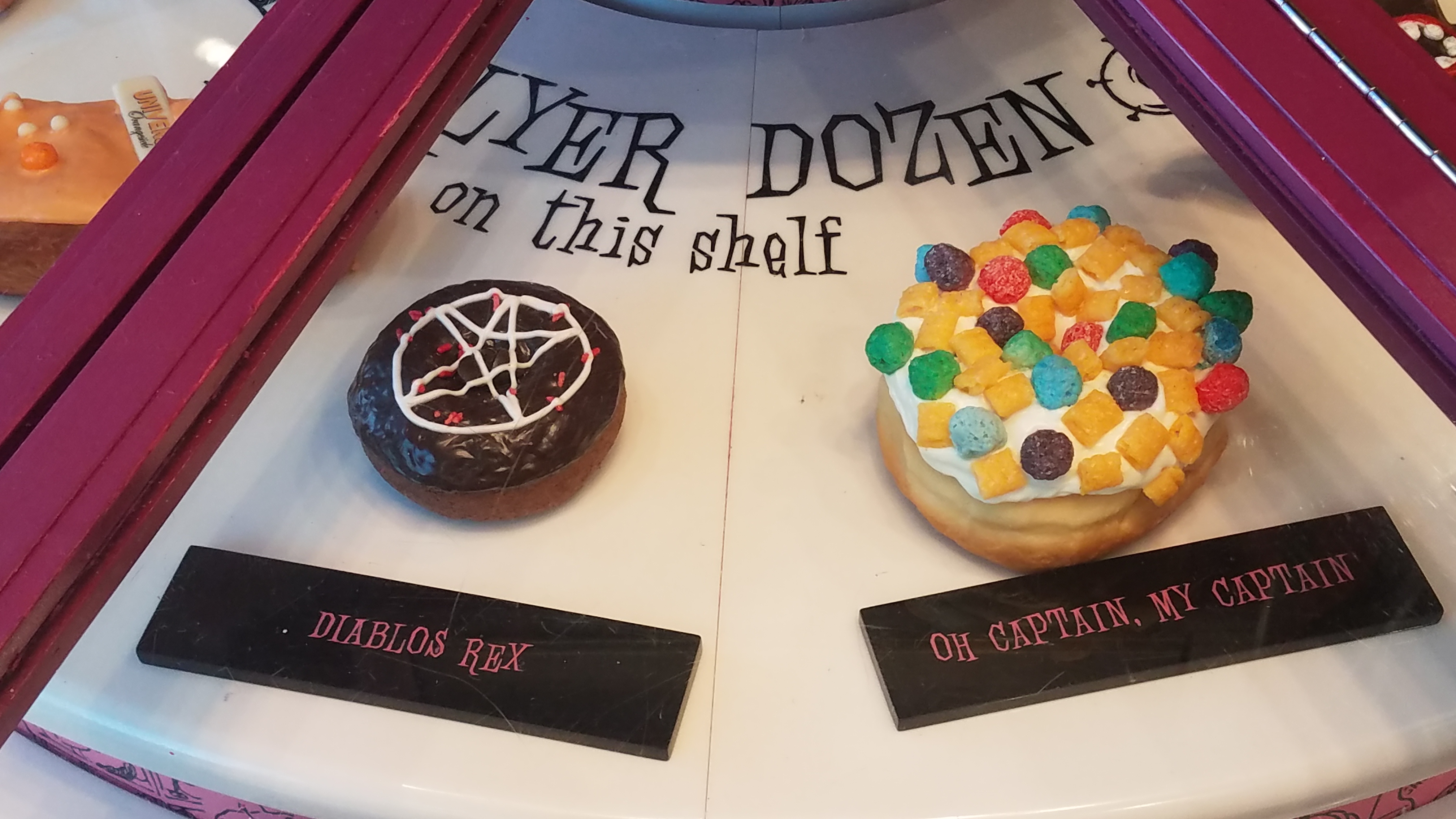 Specialty doughnuts at Voodoo Doughnuts at Universal's CityWalk - by unofficialuniversal.com.