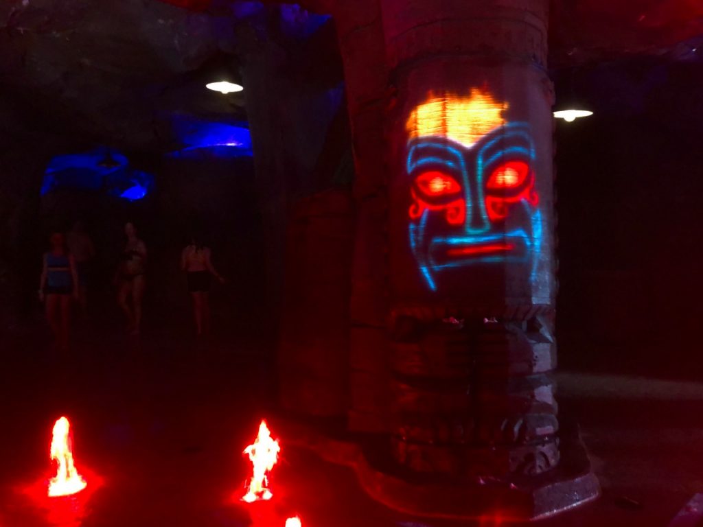 Vol - inside of the volcano at Universal's Volcano Bay water park - by unofficialuniversal.com.