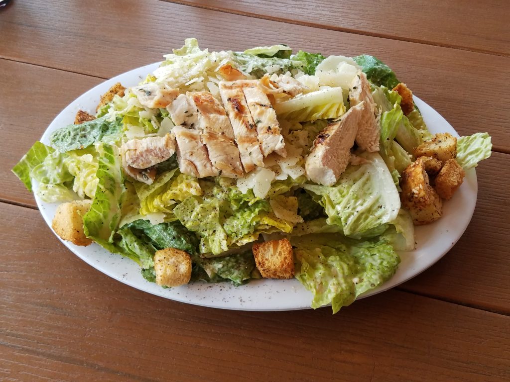 Chicken caesar salad at Red Oven Pizza Bakery 