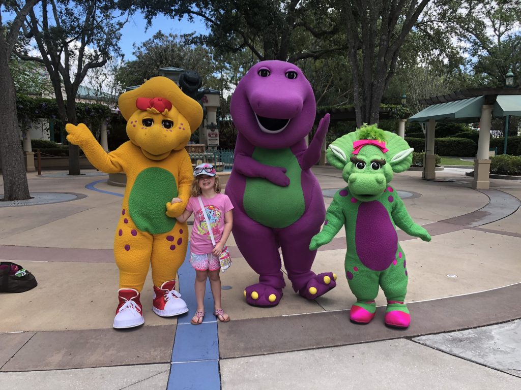 BJ, Barney, and Baby Bop at Islands of Adventure in Orlando, Florida - by unofficialuniversal.com.