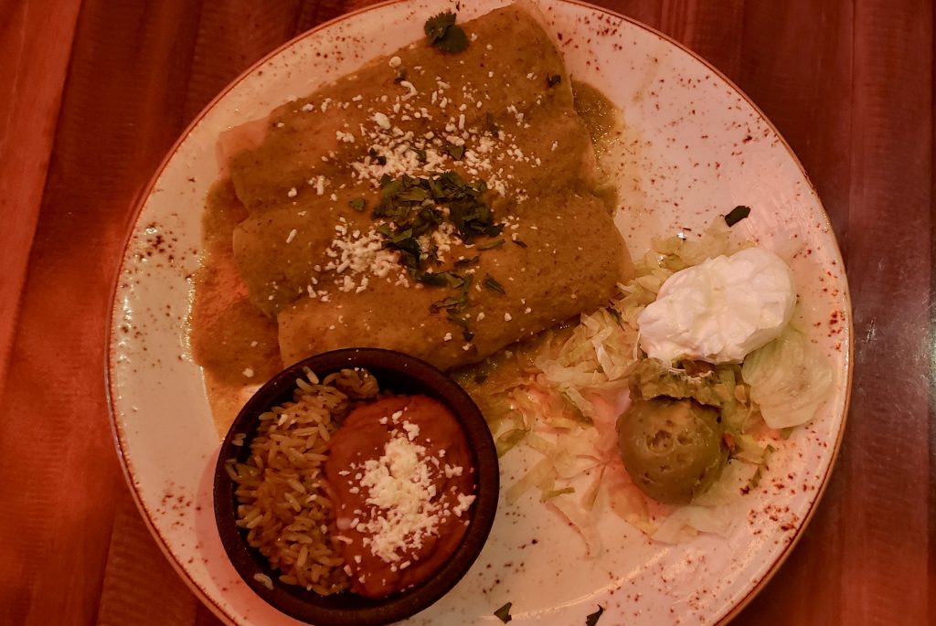 Enchiladas at Antojitos Mexican Restaurant at Universal's CityWalk - by unofficialuniversal.com.