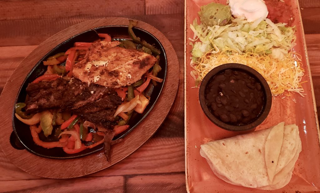 Fajitas at Antojitos Mexican Restaurant at Universal's CityWalk - by unofficialuniversal.com.